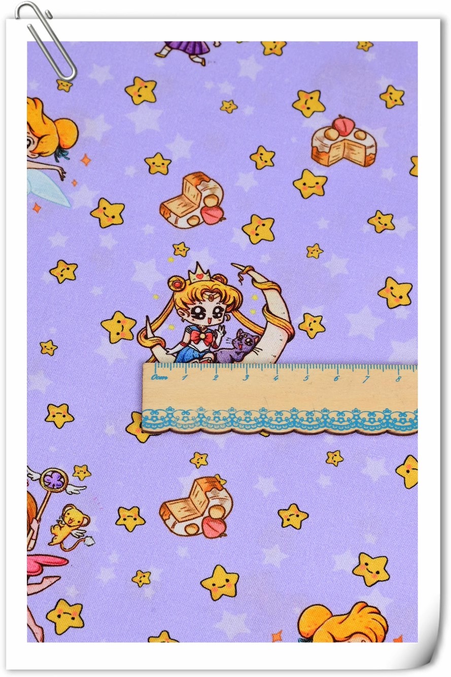 Sailor Moon Stars Cartoon Girl - Sewing In Textile recension och pris