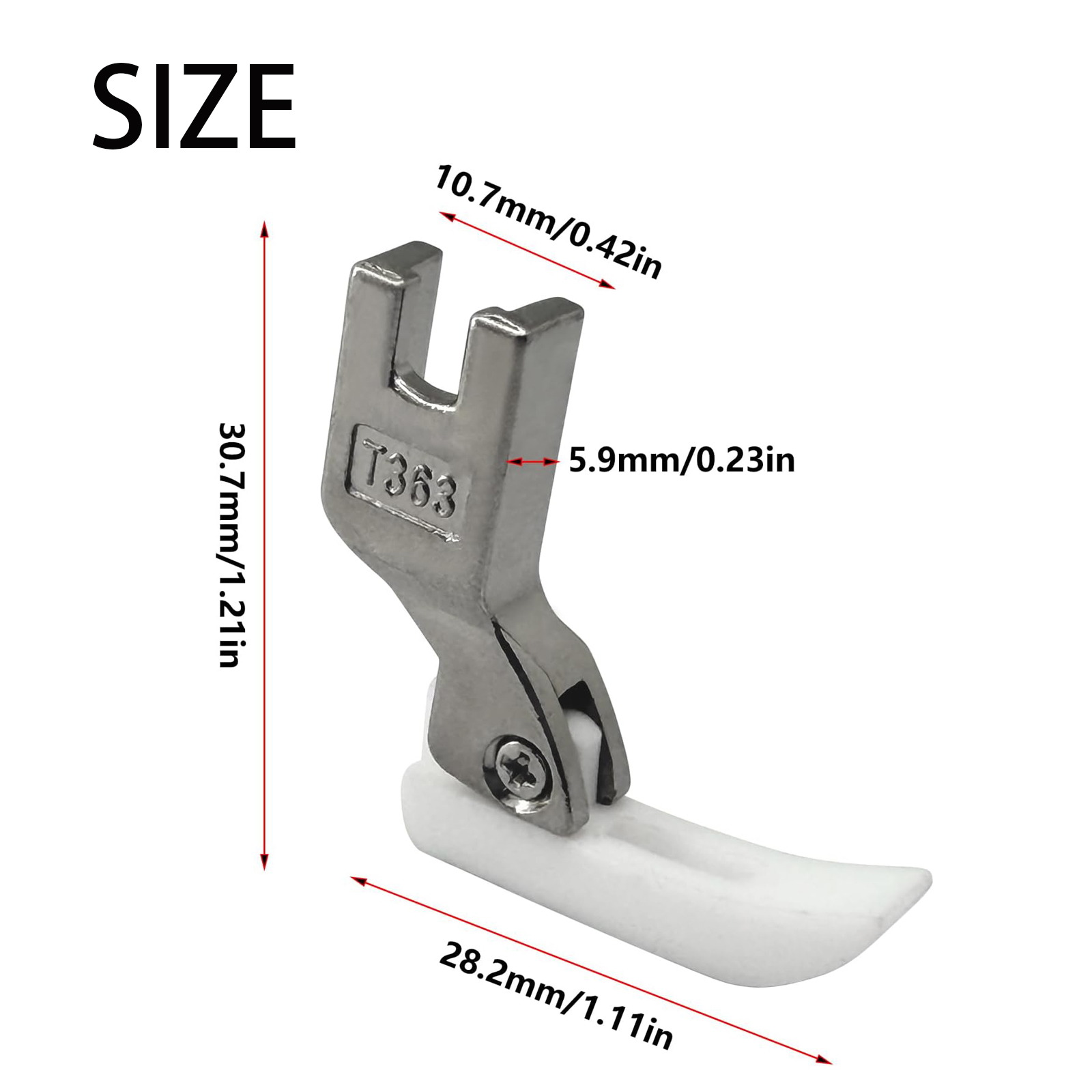 2Pcs#T363 Non-Stick Plastic Bo - Zipper Foot Presser recension och pris