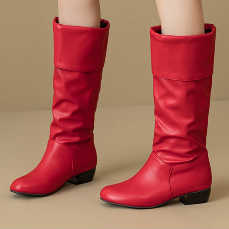 Slip on Knee High Boots Pleate - Sewing Fleece recension och pris