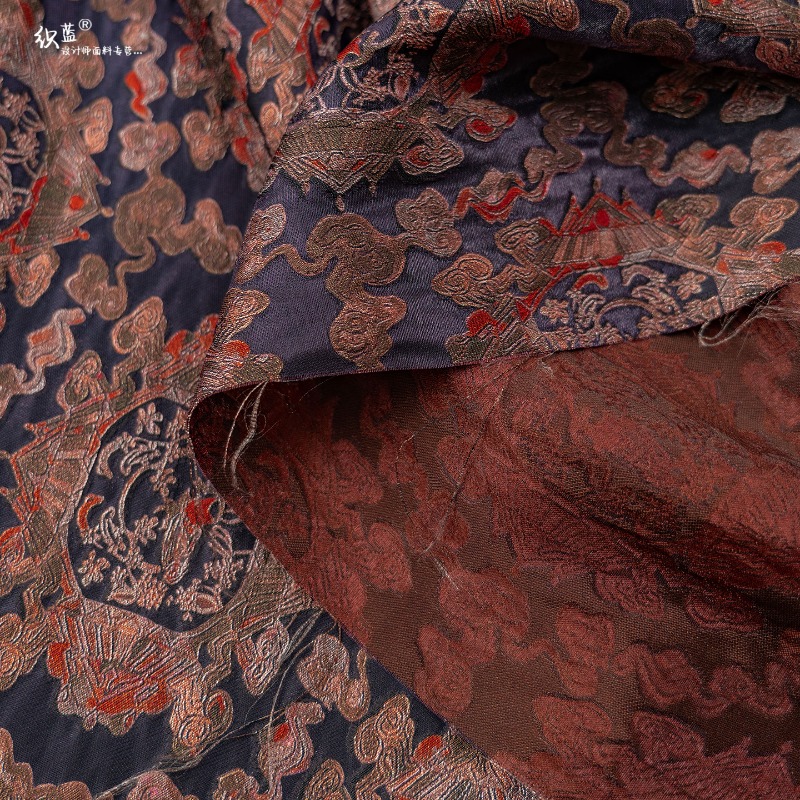 Purple Red Rayon Floral Jacqua - Sewing New recension och pris