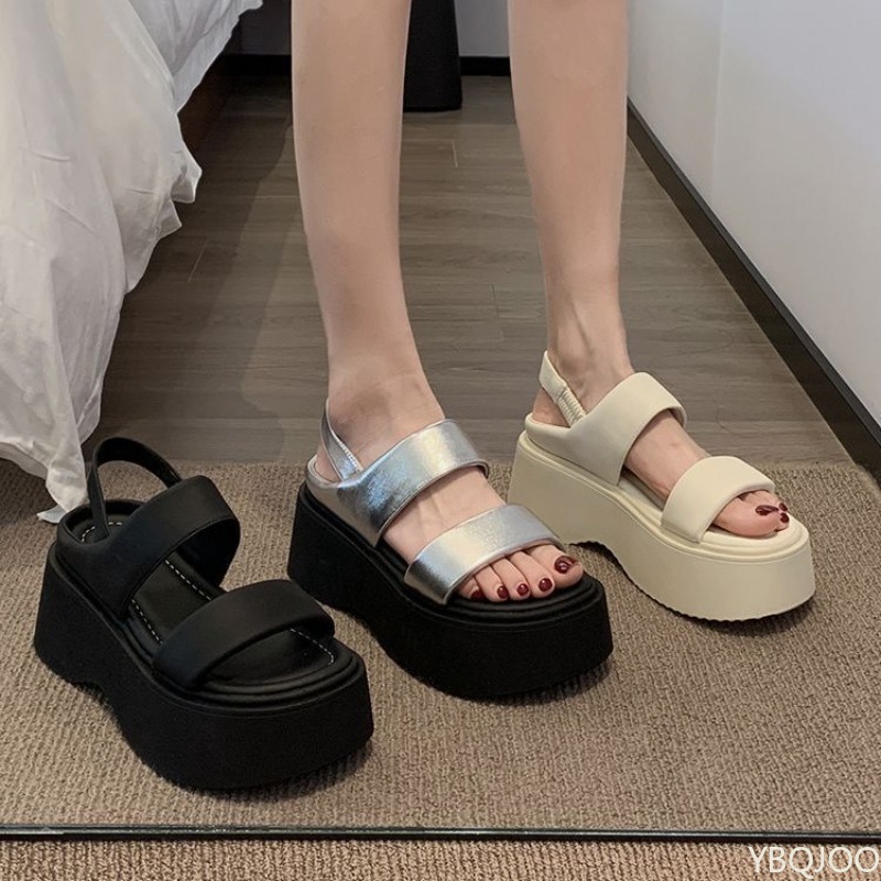 Sponge Cake Soled Sandals for  - Elastic Waistband Roll recension och pris