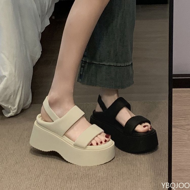 Sponge Cake Soled Sandals for  - Elastic Waistband Roll recension och pris