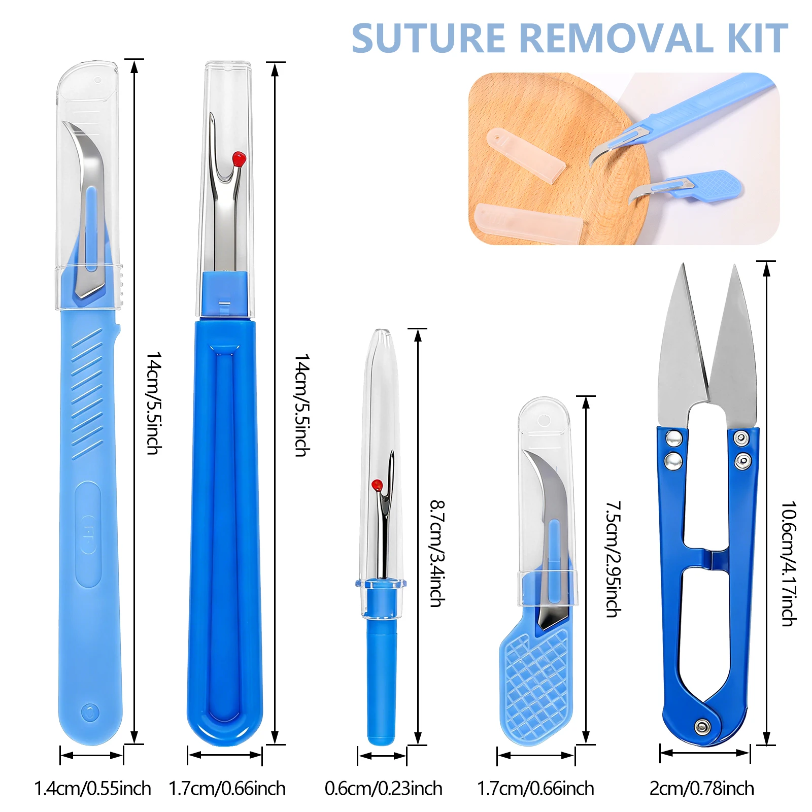 5 pieces of blue sewing tear m - Sewing Kit recension och pris