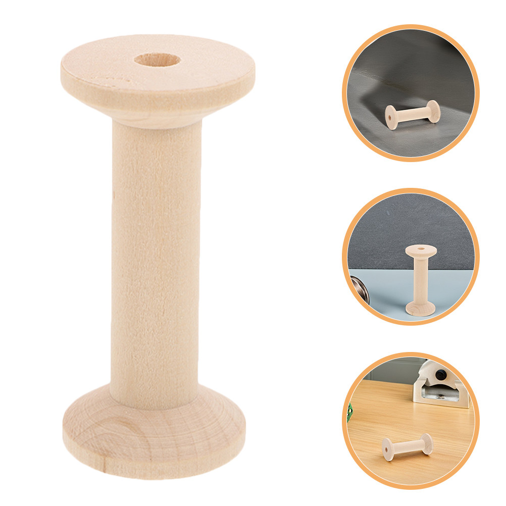 4 PCS Empty Wood Bobbins Threa - Thread Bobbins Empty recension och pris