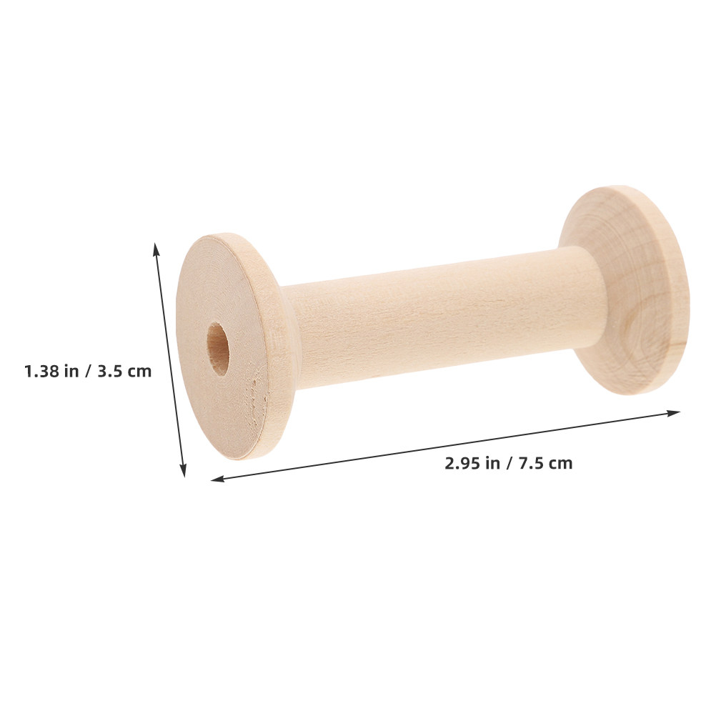 4 PCS Empty Wood Bobbins Threa - Thread Bobbins Empty recension och pris