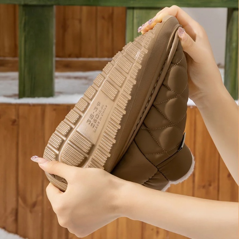 Winter Fleece Lined Slippers A - Sewing Fleece recension och pris