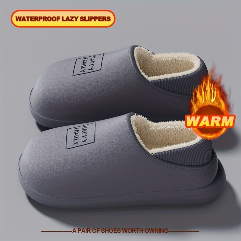 Winter EVA Warm Slippers Men W - Sewing Fleece recension och pris