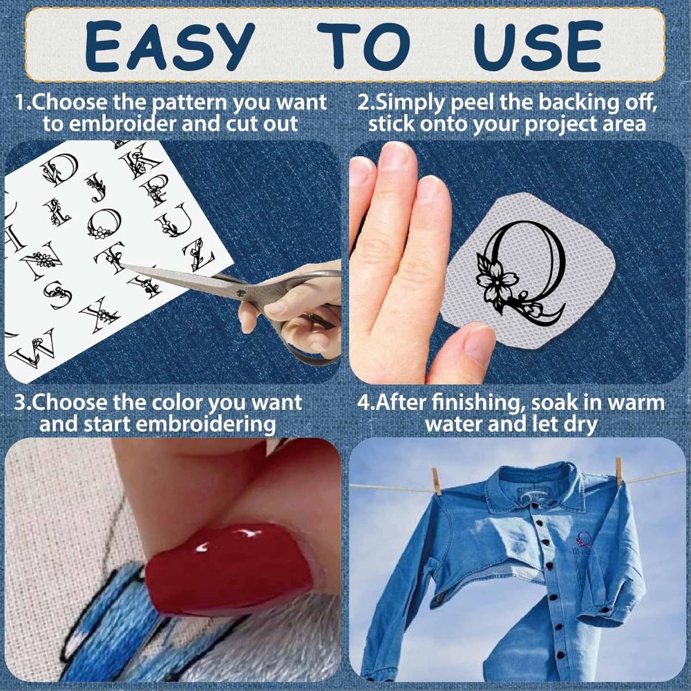 Letter A-Z Water Soluble Embro - Sewing Kit recension och pris