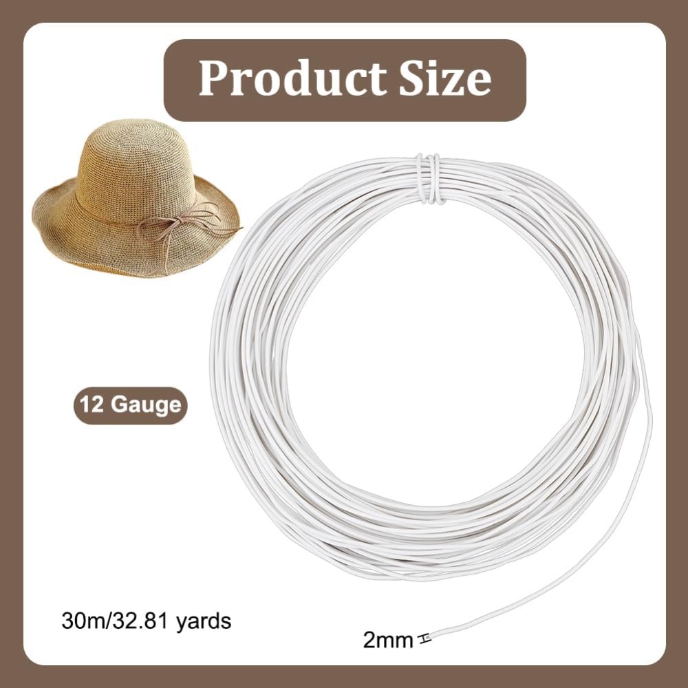 30m White Millinery Wire 2mm D - Sewing Kit recension och pris
