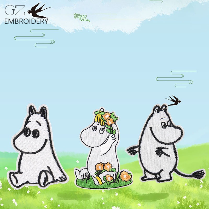 Moomin Cute Cartoon Embroidere - Iron On Patch recension och pris
