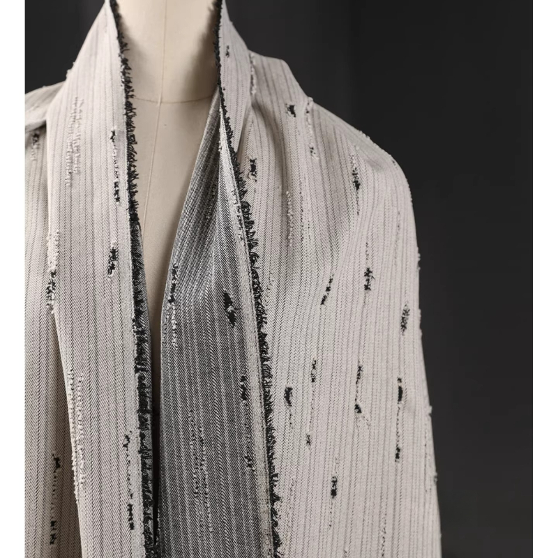 Striped Denim Cotton Jacquard  - Sewing Recycle recension och pris