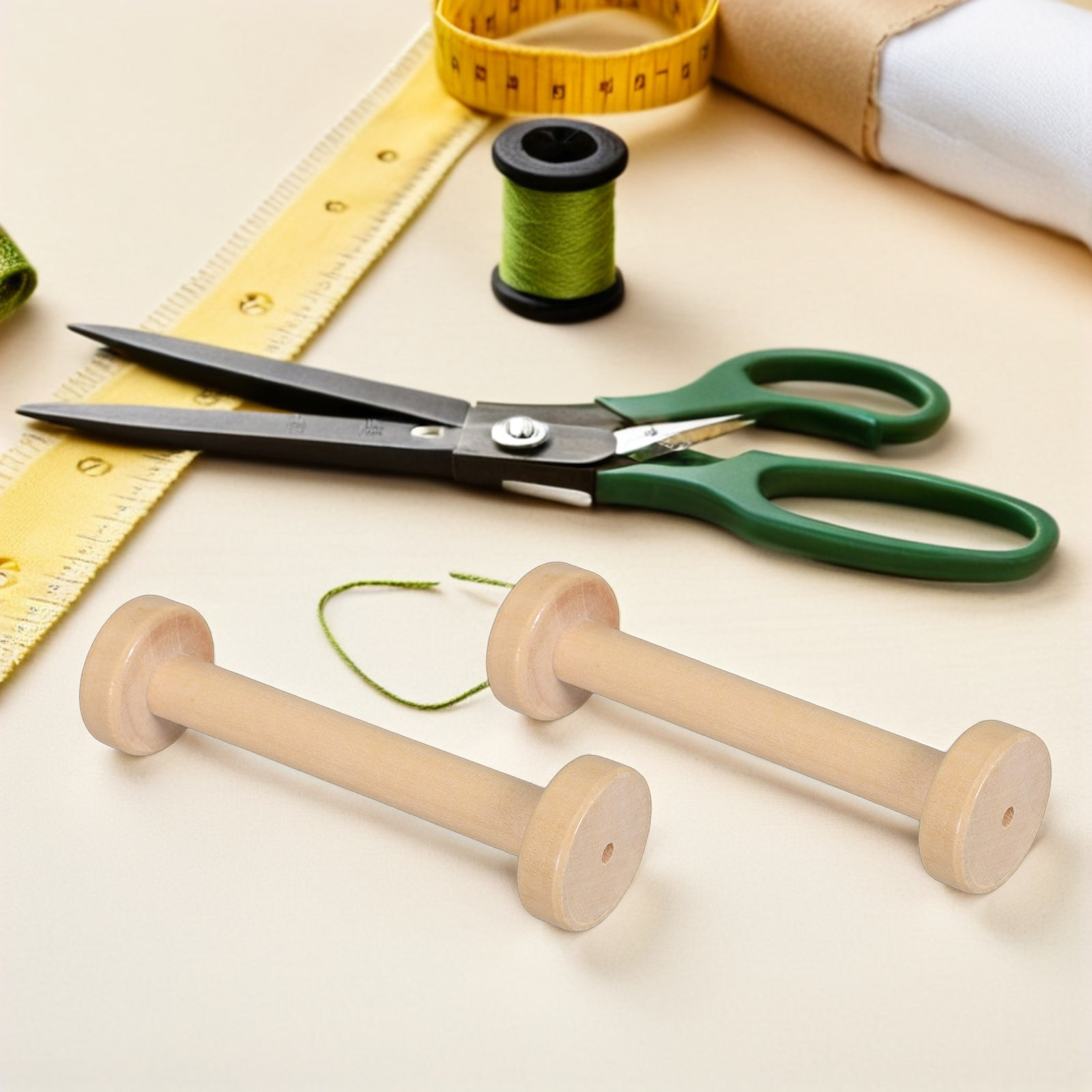 5Pcs Wooden Spools Natural Vin - Sewing In Textile recension och pris