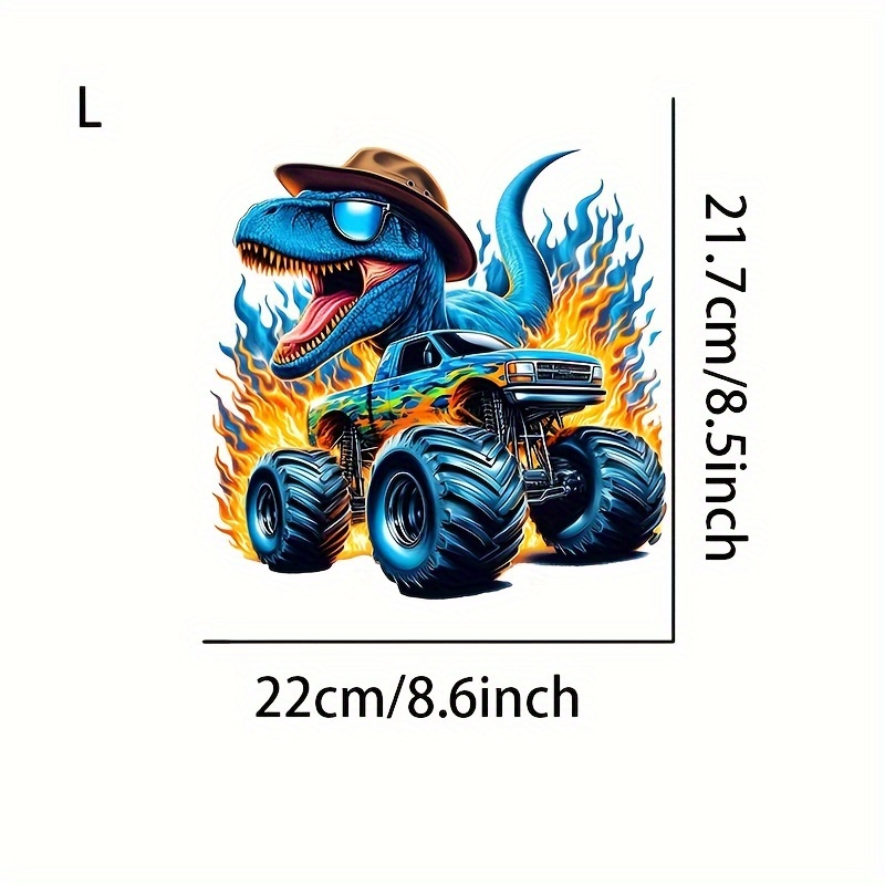 Dragon Hunter Monster Truck He - Iron On Patch recension och pris