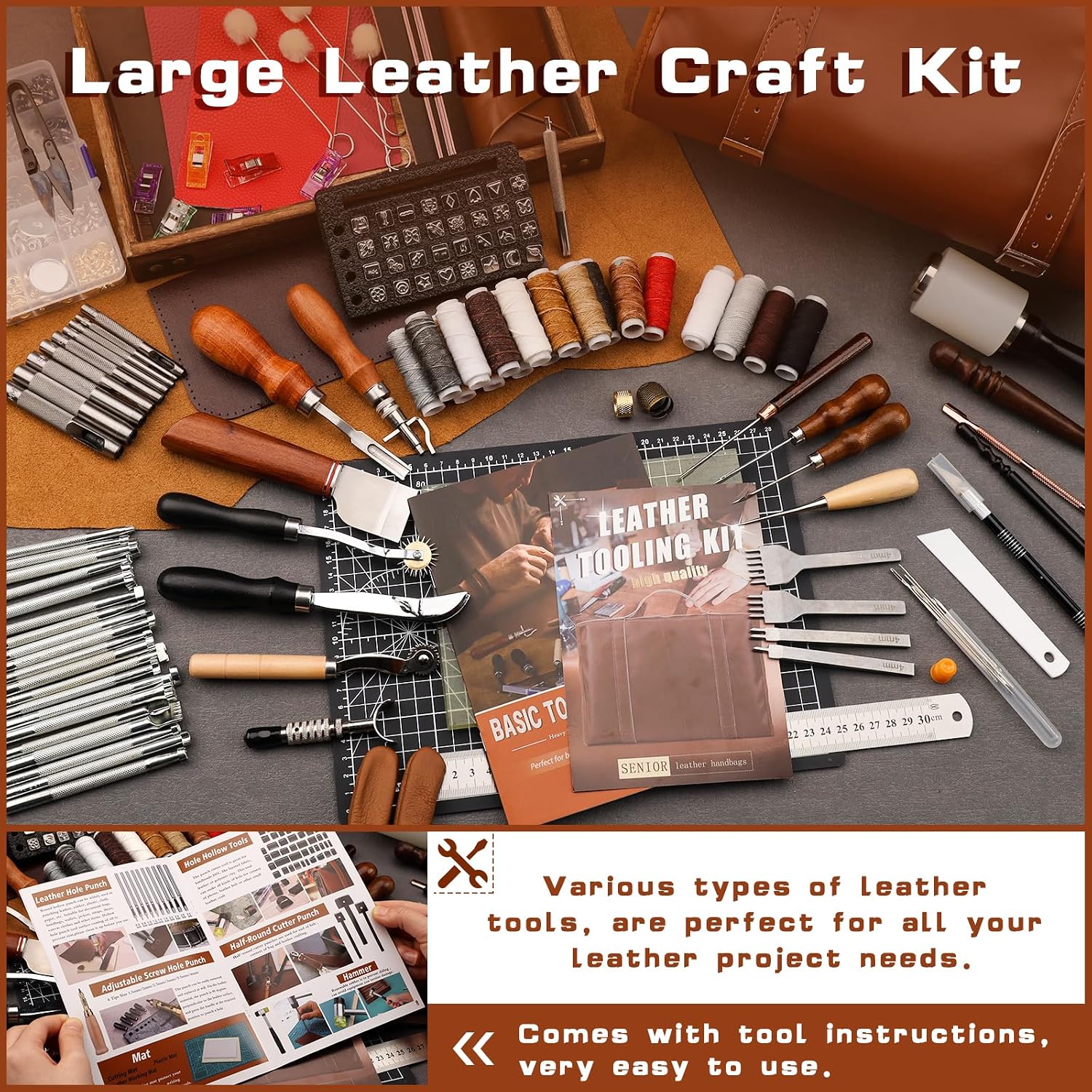 Leather Tooling Kit Leather Cr - Sewing Kit recension och pris