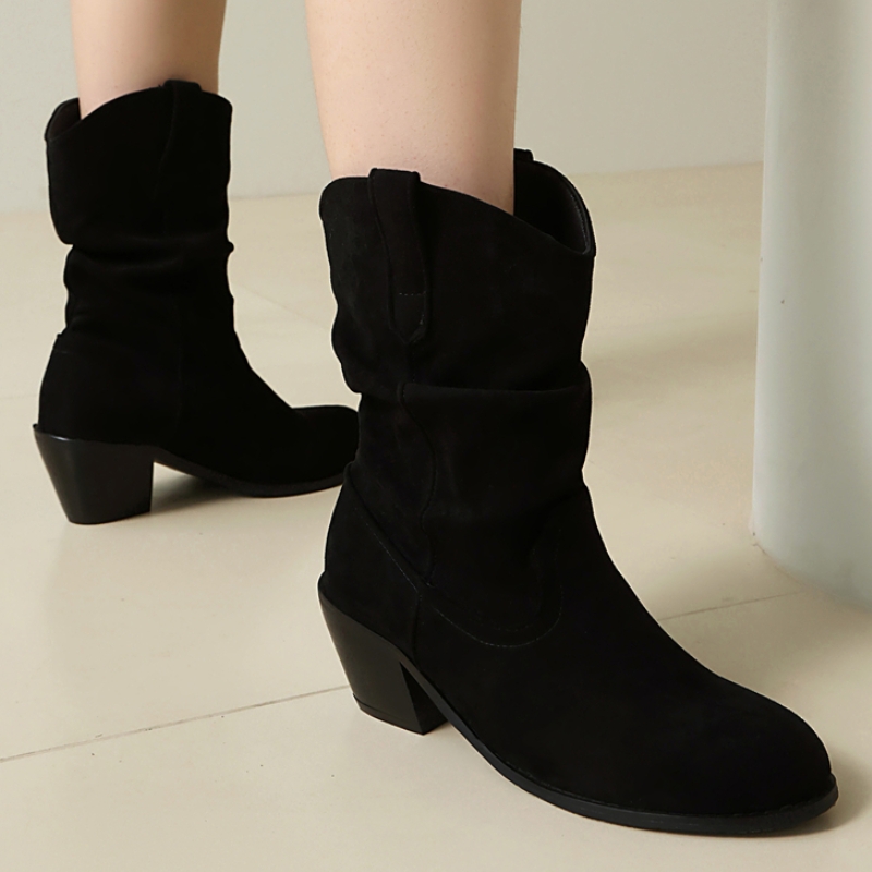 Pleated Ankle Boots for Women  - Sewing Fleece recension och pris