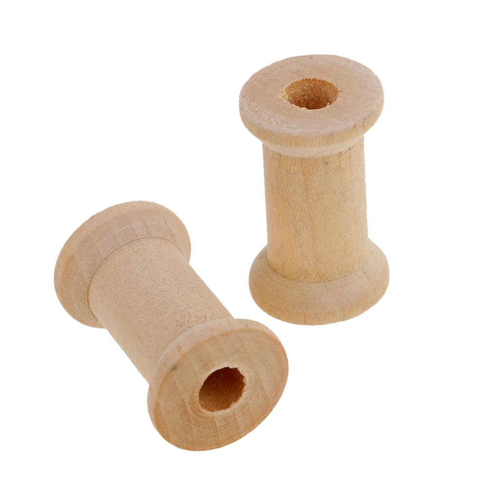Wooden Empty Bobbin Set 20 Pie - Thread Bobbins Empty recension och pris