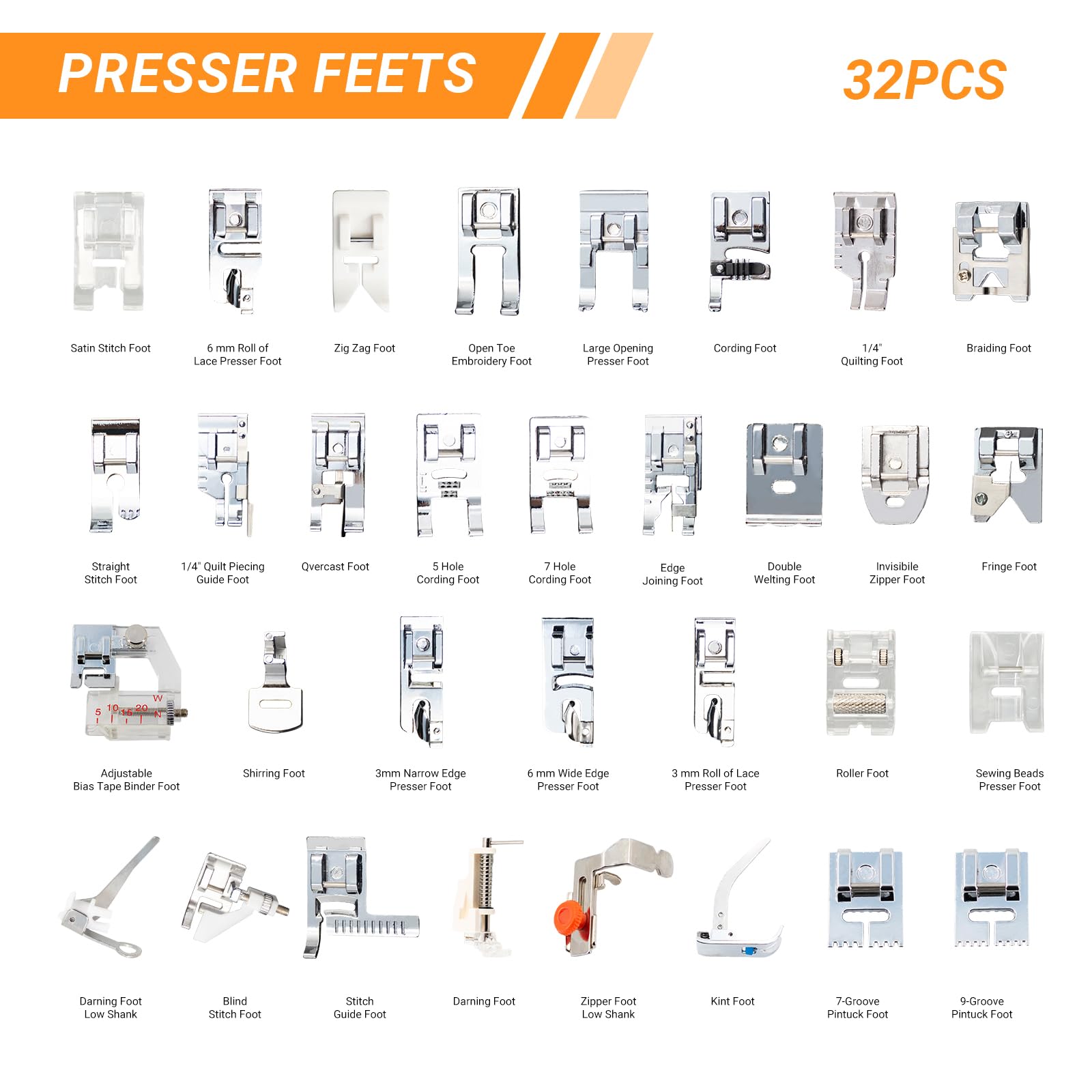 32 in 1 Multi-Function Sewing  - Zipper Foot Presser recension och pris
