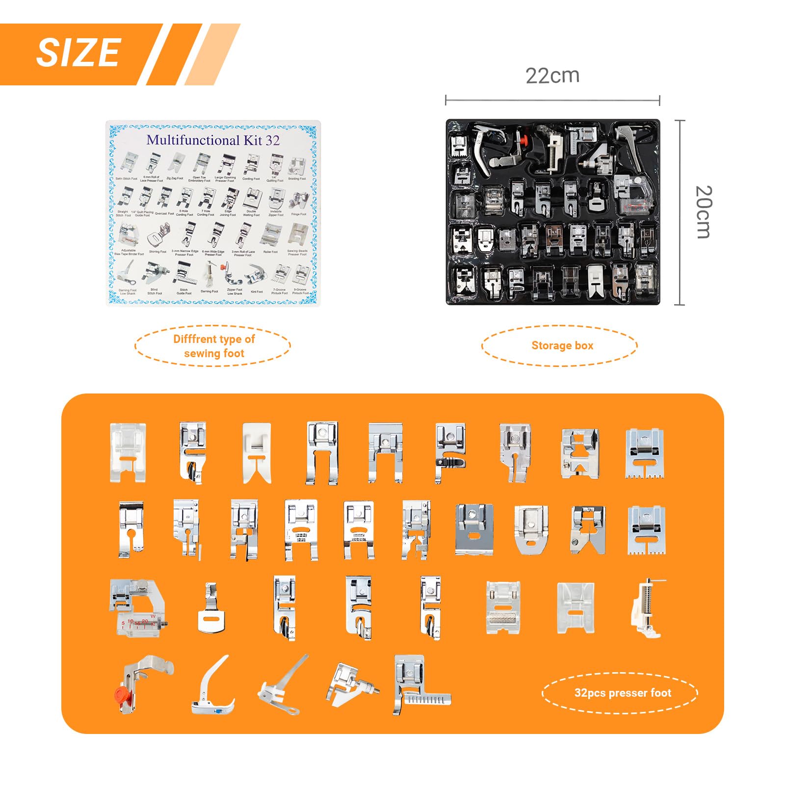 32 in 1 Multi-Function Sewing  - Zipper Foot Presser recension och pris