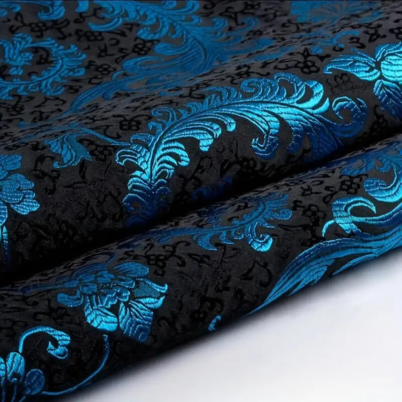 3D Blue Phoenix Tail Brocade F - Sewing Garments recension och pris