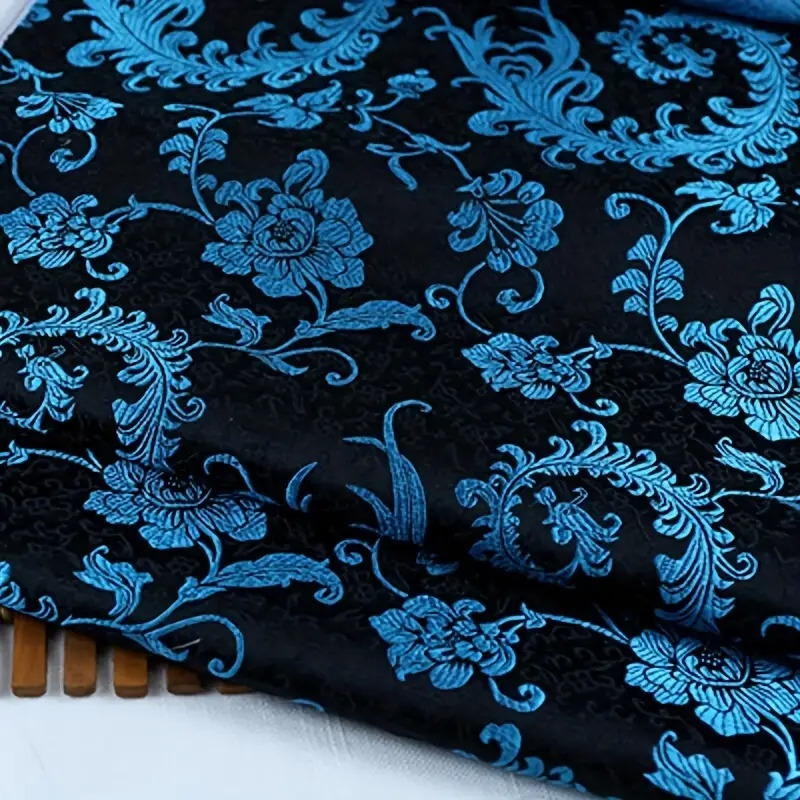 3D Blue Phoenix Tail Brocade F - Sewing Garments recension och pris
