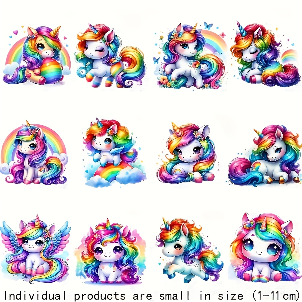 Soft Neon Rainbow Unicorn HTV  - Iron On Patch recension och pris
