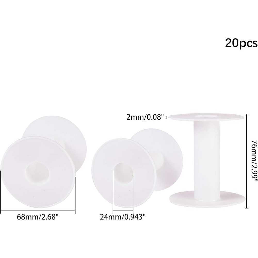20pcs 3 Inches Plastic Empty S - Thread Bobbins Empty recension och pris